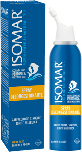 Isomar® Decongestant Spray Hypertonic seawater solution from the Marine Park of Cinque Terre
