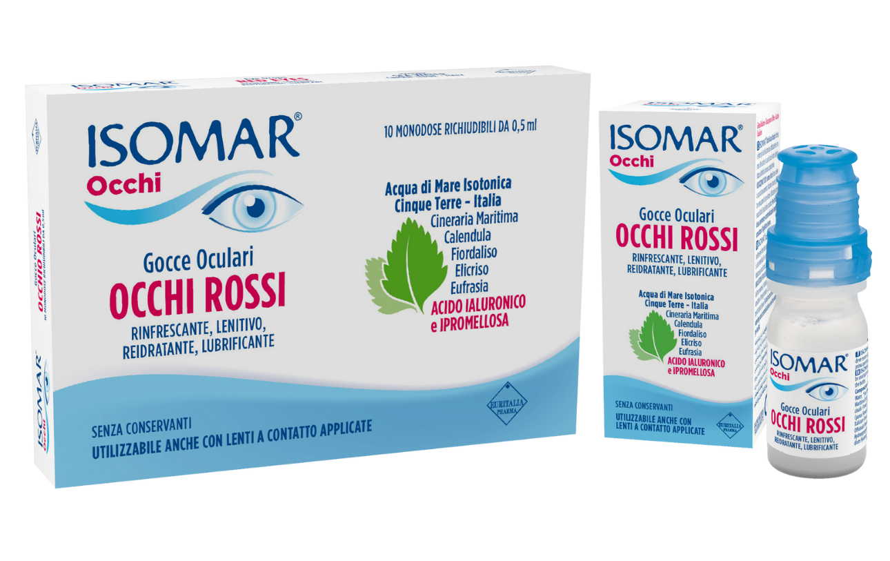 Isomar Occhi - Gocce oculari con effetto rinfrescane, lenitivo, idratante e lubrificante